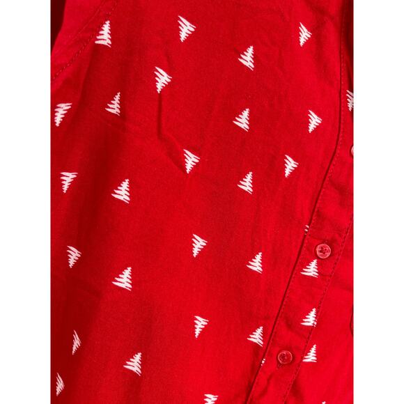 George Womens Red Button Up Shirt Collared Long Sleeve Top Size Small - Picture 9 of 11